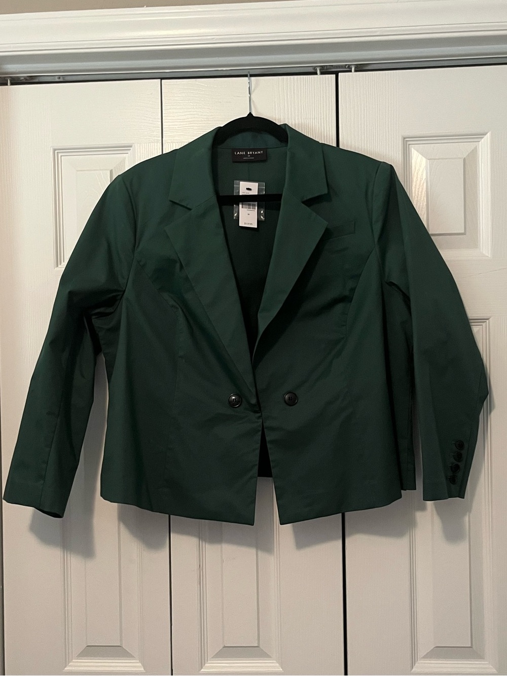 Lane Bryant Deep Green Faux Button Blazer